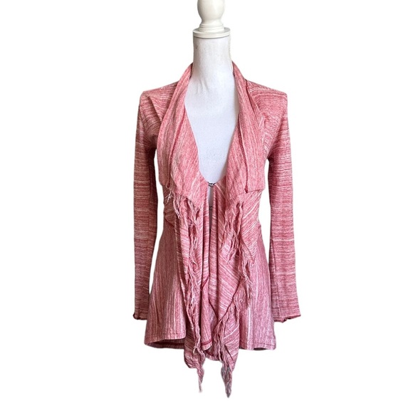 Free People Take a Bow Fringe cardigan Size S/P - Picture 3 of 16